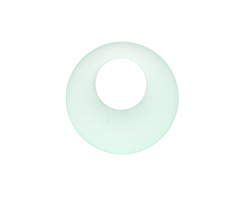 Seafoam Beach-Style Glass Off Center Donut 20mm