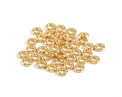 Gold (plated) Round Jump Ring 4mm, 18 gauge