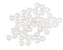 Czech Glass Pearl Rondelle 2.5x4mm