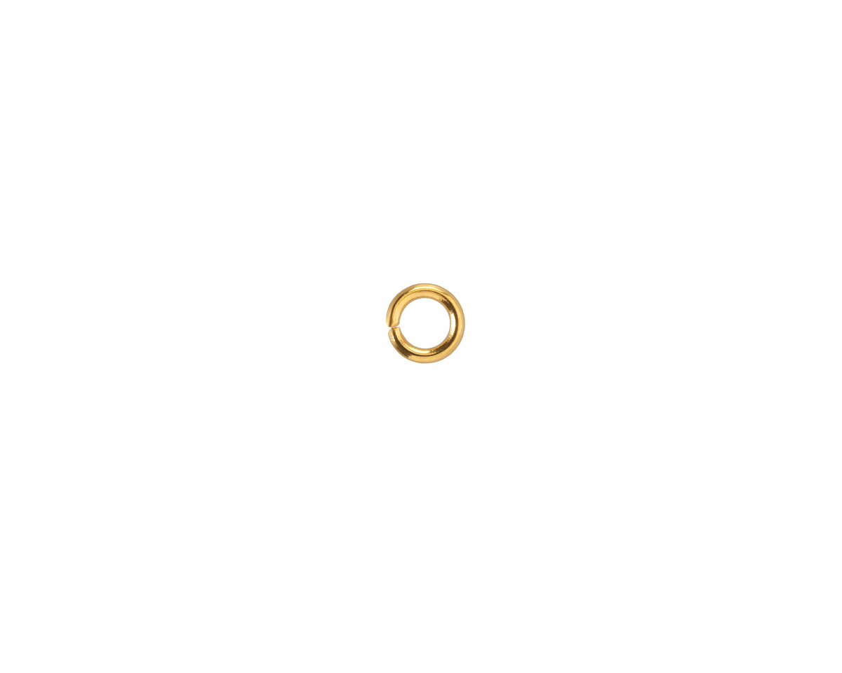Gold (plated) Stainless Steel Jump Ring 5mm, 18 gauge