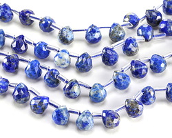 Lapis Faceted Teardrop 8x9-10mm