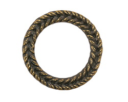 Mykonos Antique Brass (plated) Braided Ring 29mm