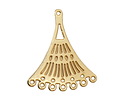 Satin Hamilton Gold (plated) Fan Chandelier 29x34mm