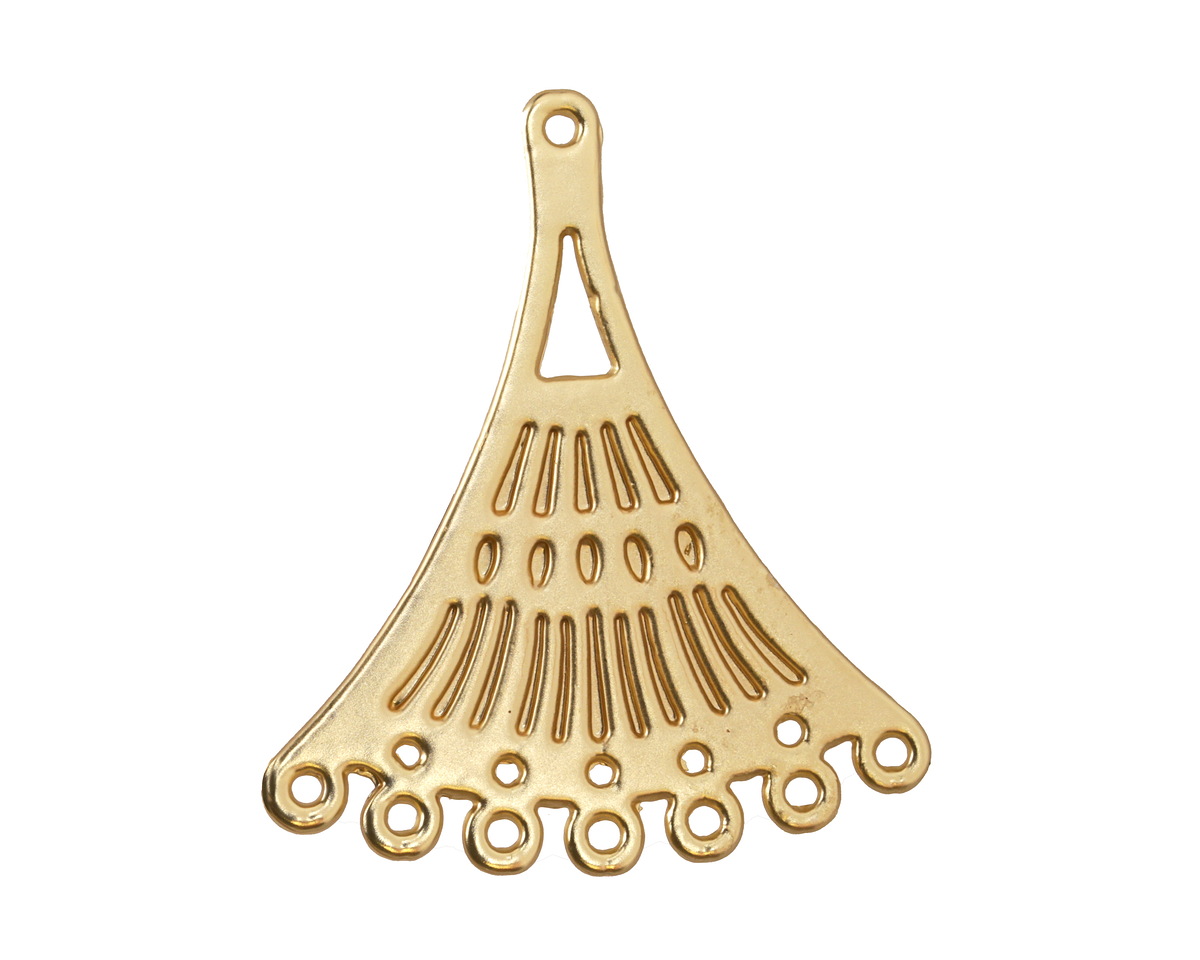 Satin Hamilton Gold (plated) Fan Chandelier 29x34mm