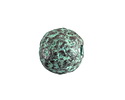 Mykonos Metalized Ceramic Copper Patina Textured Round 16-17mm