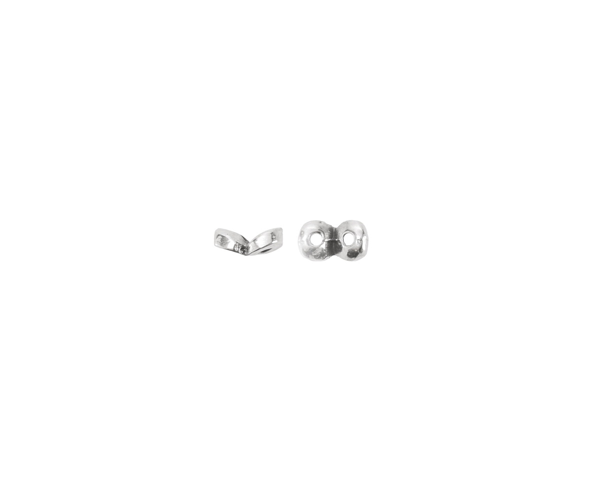 Cymbal Kaparia Antique Silver (plated) Side Bead for SuperDuo 5x2mm