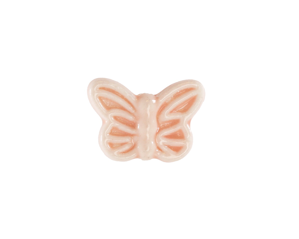 Light Rose Porcelain Butterfly 12x18mm