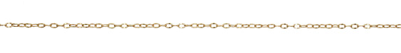 Satin Hamilton Gold (plated) Half Flat Delicate Cable Chain, 25ft Spool