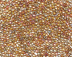 TOHO Gold Lustered Dark Topaz Round 11/0 Seed Bead