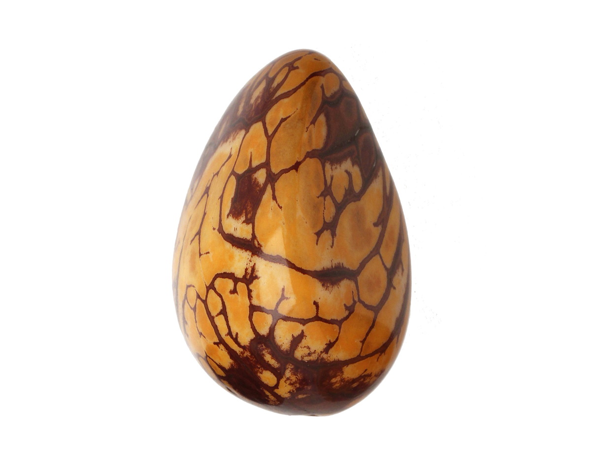 Tagua Nut Gold Nugget 40-45x32-36mm