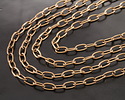 Antique Brass Paperclip Chain