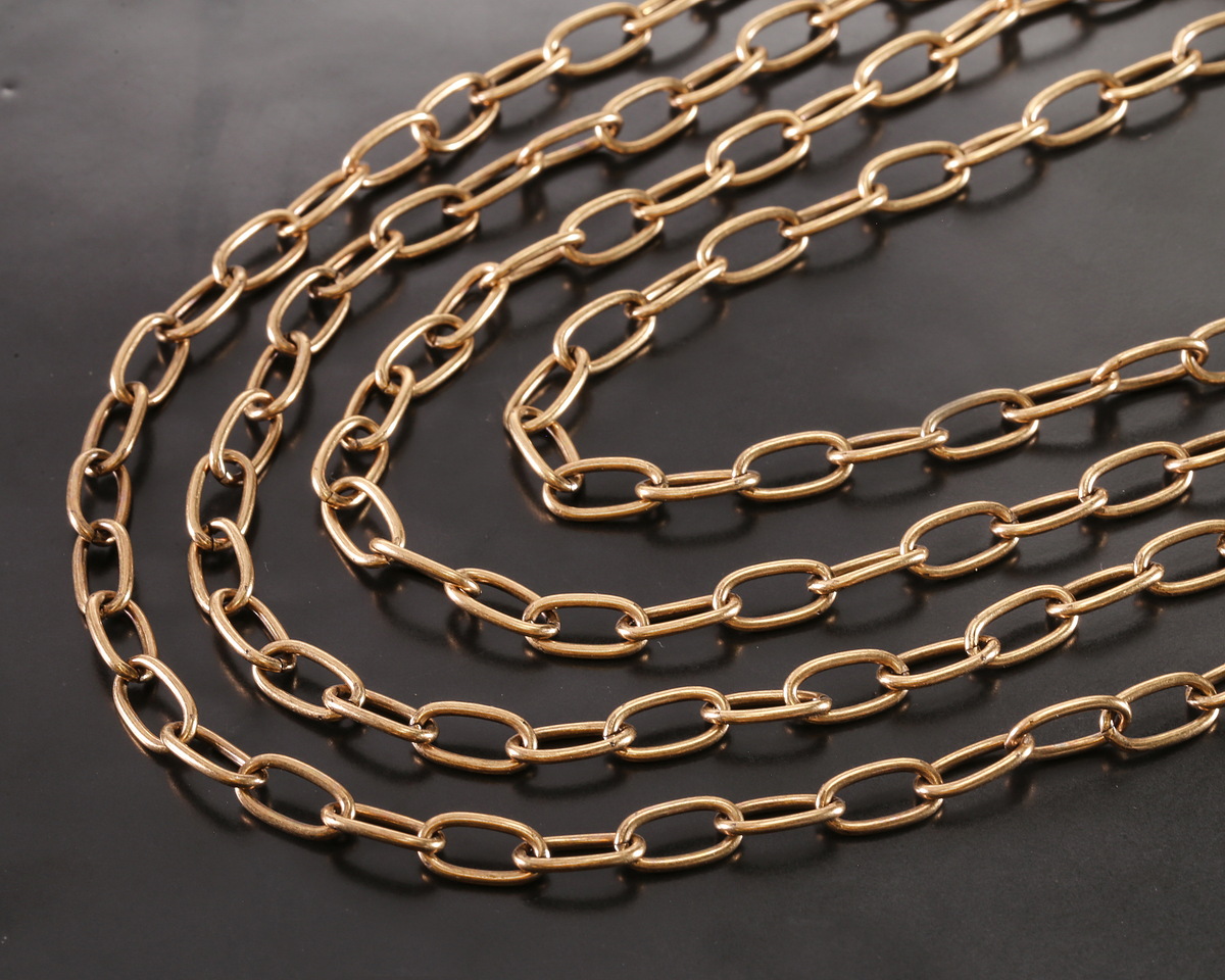 Antique Brass Paperclip Chain