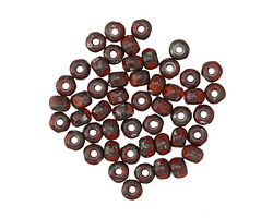 Czech Glass Pomegranate Picasso Trica Beads 2.5x4mm