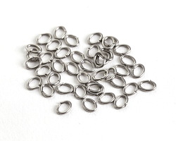 Stainless Steel Oval Jump Ring 4x3mm, 22 gauge