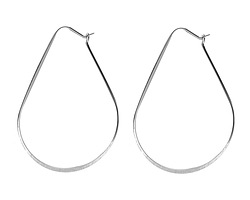 Nunn Design Sterling Silver (plated) Large Oval Hoop Earwire 40x56mm