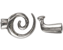 Mykonos Antique Silver (plated) Spiral Clasp 27mm