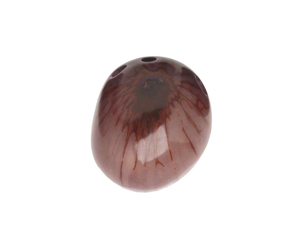 Tagua Nut Violet Nugget (3-hole) 22-30x37-42mm