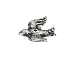 Green Girl Pewter Flying Bird 21mm