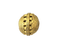 African Brass (Ghana) Caged Basket 15-17x17-18mm