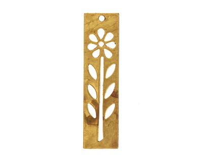 Brass Tall Flower Stencil 12x48mm