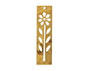 Brass Tall Flower Stencil 12x48mm