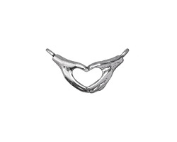 Zola Elements Antique Silver (plated) Hands of Love 19mm