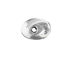 Mykonos Metalized Ceramic Antique Silver Oval Washer 15-19mm