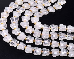 Rose Quartz (Light) Microfaceted Butterfly 8x10mm