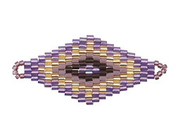 Lavender Hand Woven Diamond 43x20mm