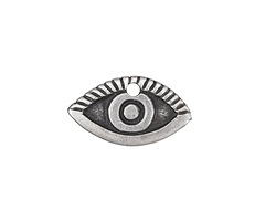Mykonos Antique Silver (plated) Eye Charm 23x13mm