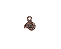 Mykonos Antique Copper (plated) Tiny Nautilus Charm 9x11mm
