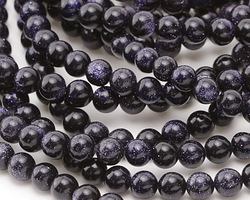 Blue Goldstone Round 6mm