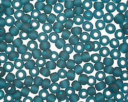 TOHO Transparent Frosted Teal Round 6/0 Seed Bead