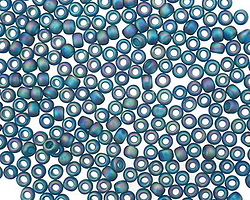 TOHO Transparent Rainbow Frosted Teal Round 8/0 Seed Bead