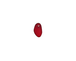 Cherry Red Beach-Style Glass Small Pebble Drop 6-12x11-15mm