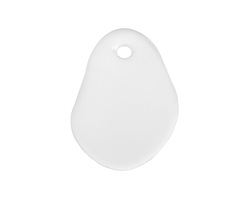 Crystal Beach-Style Glass Potato Chip Drop 19-20x25-26mm