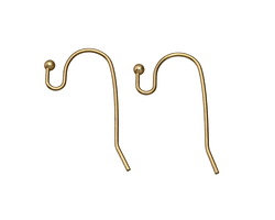 Satin Hamilton Gold (plated) Earwire w/ Ball