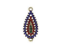 Zola Elements Antique Gold (plated) Summer Picnic Teardrop Link 13x30mm