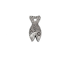 Mykonos Antique Silver (plated) Fish Pendant 8x16mm