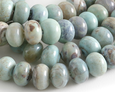 Arctic Terra Agate Rondelle 10x14mm