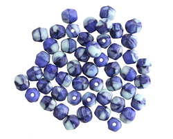 Czech Glass Matte Ocean Mix Fire Polished Round 4mm