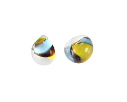 Unicorne Beads Glass Transparent Arctic Bee Teardrop 9-10mm
