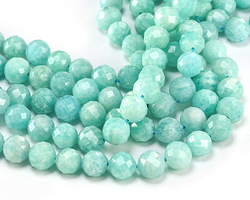 Brazilian Amazonite (A) Microfaceted Round 8mm