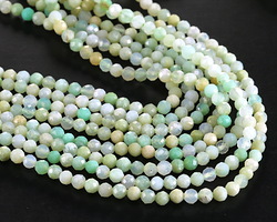 Australian Chrysoprase Faceted Round 3-3.5mm