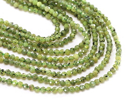 Canadian Jade Microfaceted Round 2mm