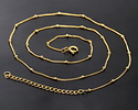 Waterproof 18K Gold PVD Plated Stainless Steel Satellite Chain, 18" Finished w/ 2" extender