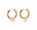 Nina Designs Bronze Round Wire Huggie Hoops with Loop 14x16mm