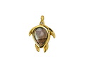 Labradorite (A) w/ Gold Finish Sea Turtle Focal 15x19mm