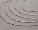 Stainless Steel Delicate Cable Chain, 2.25x1.75mm links, 5' Package