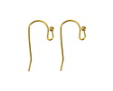 Vintaj Solid Brass Ball Ear Wire 20x11mm